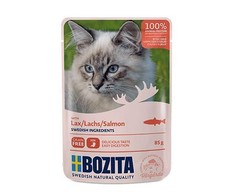 BOZITA Mięsne kawałki w galarecie su łososiem - saszetka katei - 85g