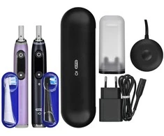 BRAUN ORAL-B Elektrinis dantų šepetėlis IO 9N SET DUO Juodas ONYX &amp; ROSE QUARTZ
