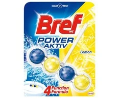 WC valiklis-gaiviklis BREF POWER AKTIV LEMON, 50 g