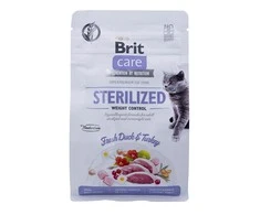 Sausas Kačių Maistas - Brit Care Be Grūdų Sterilizuotoms Katėms Svorio Kontrolei, 400g
