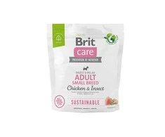 Brit Care Sustainable Adult Small Breed vištiena&amp;Insect sausas Maistas šunims, 1kg