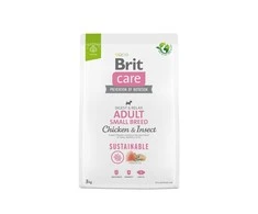 Brit Care Sustainable Adult Small Breed vištiena&amp;Insect sausas Maistas šunims, 3kg