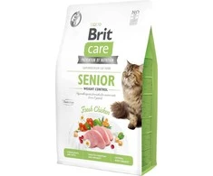 Brit Care Cat GF Senior Weight Control (šviežia vištiena) 2kg