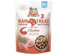 Kačių Skanėstai - Brit Care Raw Treat Indoor &amp; Antistress, Vištiena 40g