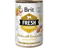 Brit Fresh konservai šunims vištiena&amp;Sweet bulvės 400g
