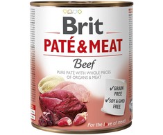BRIT Paté &amp; Meat su jautiena - šlapias šunų maistas - 800g