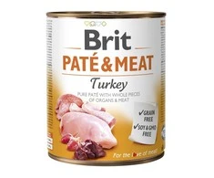 Drėgnas Šunų Maistas - BRIT Paté &amp; Meat Su Kalakutiena 800g