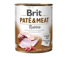Šunų Maistas - BRIT PATÉ &amp; MEAT Triušis 800g