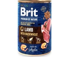 Brit Premium by Nature konservai šunims ėriena with Buckwheat 400g