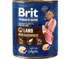 Brit Premium by Nature konservai šunims ėriena with Buckwheat 800g