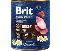 Brit Premium by Nature konservai šunims kalakutiena with Liver 800g