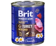 Brit Premium by Nature konservai šunims kalakutiena with Liver 800g