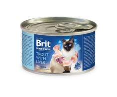 BRIT PREMIUM BY NATURE šlapias kačių ėdalas - upėtakis su kepenėlėmis 200 g