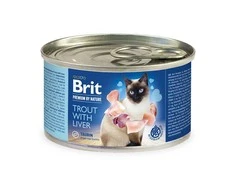BRIT PREMIUM BY NATURE šlapias kačių ėdalas - upėtakis su kepenėlėmis 200 g