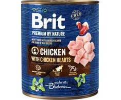 Brit Premium by Nature konservai šunims vištiena with Hearts 800g