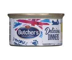 Drėgnas Kačių Maistas - BUTCHER'S Delicious Dinners Vištiena su Kalakutiena 85g