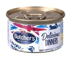 Drėgnas Kačių Maistas - BUTCHER'S CLASSIC DELICIOUS DINNERS Su Tunu Ir Jūros Žuvimi, 85 g