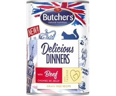 Drėgnas Kačių Maistas - Butcher's Jautienos Gabalėliai Drebučiuose 400g