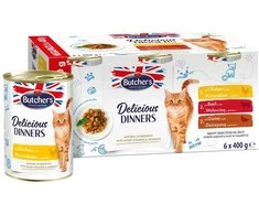 Drėgnas Kačių Maistas - Butcher's Mėsos Rinkinys Želyje 6 X 400g