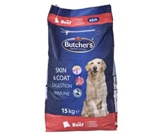 Sausas Šunų Maistas - BUTCHER'S Natural &amp; Healthy su jautiena 15 kg
