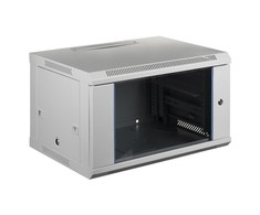Q-LANTEC 19" 15U wall-mounted rack 600x450, glass door, pilkas