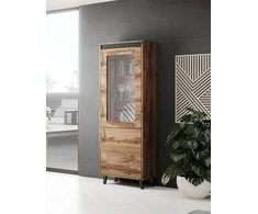 Cama Meble Spinta - Nord 60x38x182,5 Cm Ąžuolo Wotan/antracito
