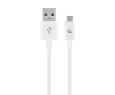 GEMBIRD CC-USB2P-AMmBM-1M-W Gembird Micro-USB įkrovimo ir duomenų kabelis, 1m, baltas