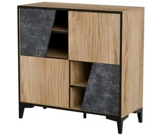 Cama Meble Knygų Spinta - Cama 4D OVO 90x38xH90 Ąžuolas/Betonas