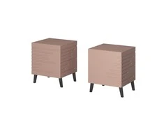 Cama Meble Naktinis Staliukas - NOVA 1 Stalčius Rožinis Matinis