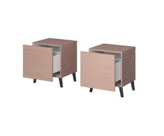 Cama Meble Naktinis Staliukas - NOVA 1 Stalčius Rožinis Matinis
