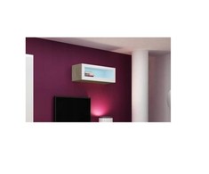Cama Meble spintelė VIGO "90", 90/35/32 (spalva: Sonomos ąžuolas/Blizgi balta)