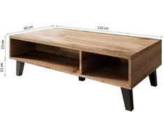 Cama Meble Kavos Staliukas - Cama Nord 110 Cm Wotan Ąžuolas/antracitas