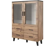 Cama Meble Svetainės Sekcija - Cama Lotta 2d4d Wotan Ąžuolas + Matinė Juoda