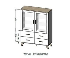 Cama Meble Svetainės Sekcija - Cama Lotta 2d4d Wotan Ąžuolas + Matinė Juoda