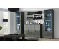Cama Meble Svetainės Sekcija - Cama Soho S1 Pilka/Blizgi