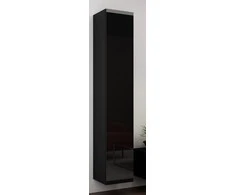Cama sieninė lentyna VIGO '180' 180/40/30 (spalva: juoda/blizgi juoda)