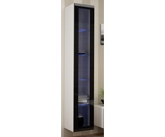 Cama sieninė lentyna VIGO '180' 180/40/30 (spalva: balta/blizgi juoda)