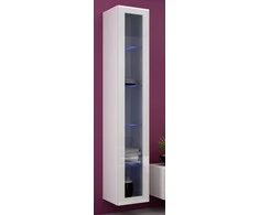 Cama sieninė lentyna VIGO '180' 180/40/30 (spalva: balta/blizgi balta)