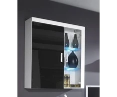 Cama Meble Cama hanging display cabinet SAMBA baltas/juodas gloss