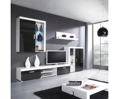 Cama Meble Cama hanging display cabinet SAMBA baltas/juodas gloss