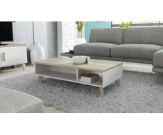Cama Meble Kavos Staliukas - Cama Lotta 110, Sonomos Ąžuolas, Balta