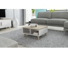 Cama Meble Svetainės Baldų Komplektas - Cama LOTTA 1, Balta/Sonoma Ąžuolas