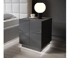Cama Meble Naktinis Staliukas - Cama Reja Baltas Apšvietimas