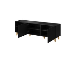 Cama Meble TV Spintelė - Pafos 150x42x52, Juoda Matinė