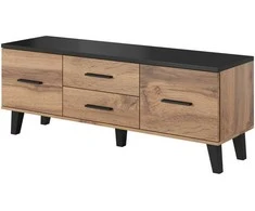 Cama Meble TV Stovas - Cama Lotta 140 Cm Wotan Ąžuolas Matinė Juoda