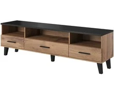 Cama Meble TV Staliukas - Cama LOTTA 180cm Wotan Ąžuolas, Juoda