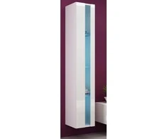 Cama sieninė lentyna VIGO NEW 180/40/30 (spalva: balta/blizgi balta)