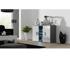 Cama Meble Komoda - Soho S7 120cm Pilka/baltai