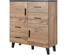 Cama Meble Komoda - Cama Lotta 110 2D4S Ąžuolas/Juoda