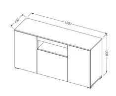 Cama Meble Šoninė Spintelė - Cama K Viva Bi/BI+S 3 Durys